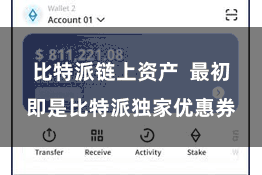 比特派链上资产 最初即是比特派独家优惠券