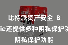 比特派资产安全  Bitpie还提供多种阴私保护功能