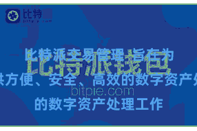 比特派交易管理  旨在为用户提供方便、安全、高效的数字资产处理工作