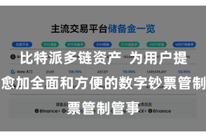 比特派多链资产  为用户提供了愈加全面和方便的数字钞票管制管事