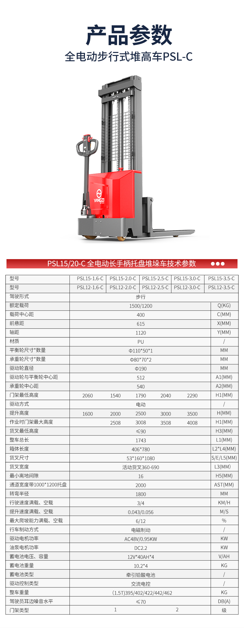 扬子热卖款电动堆高车PSL-C(图5)